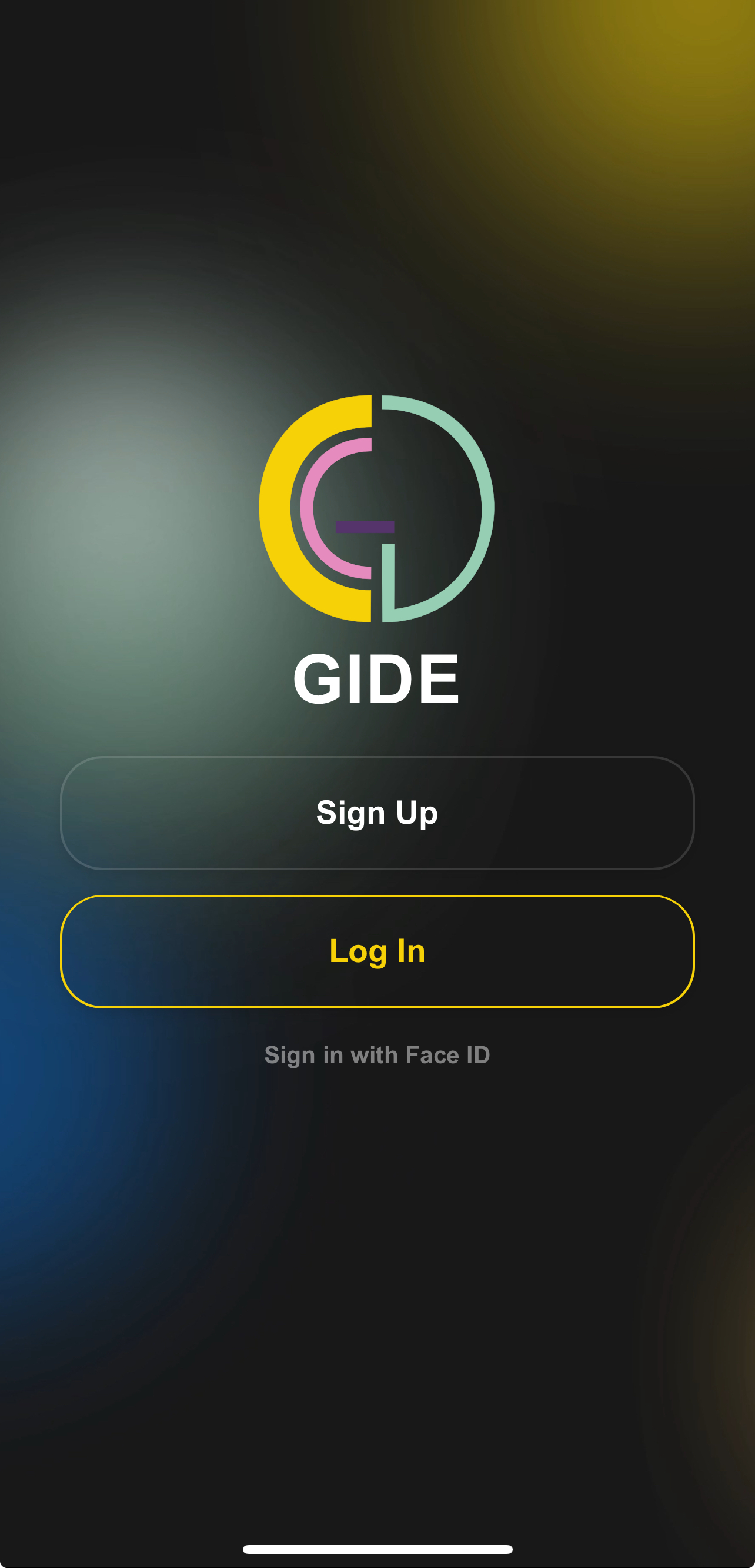 Gide login screen