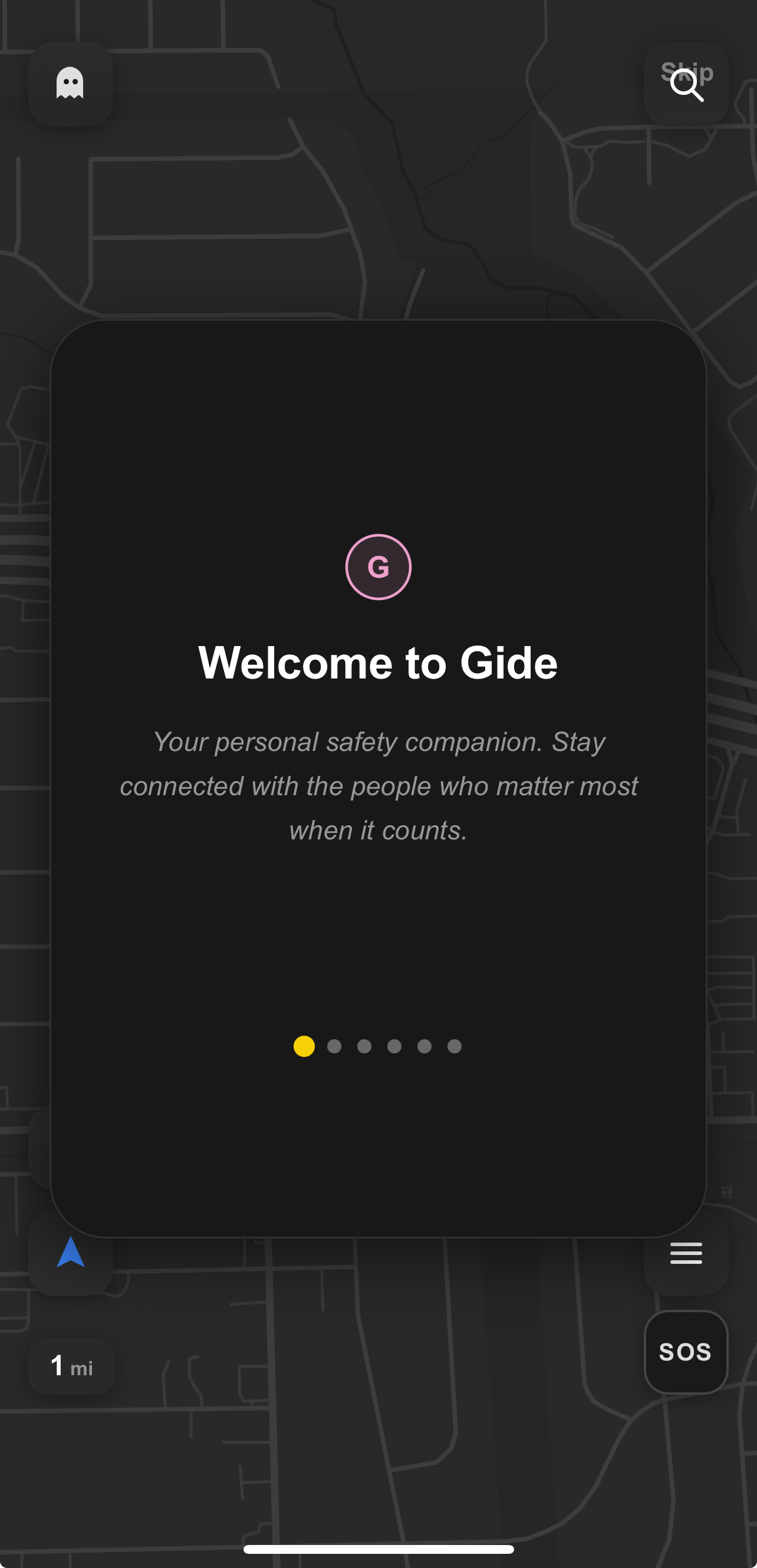 Gide map screen